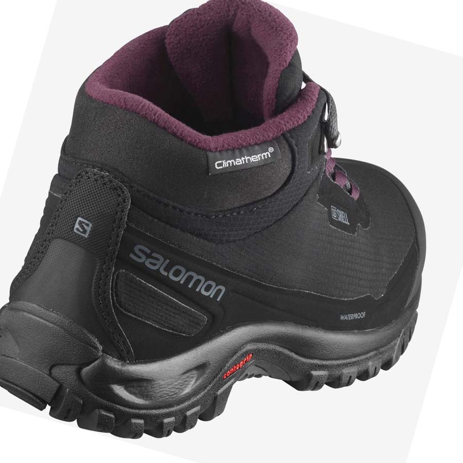 Botas de Invierno Salomon SHELTER CLIMASALOMON™ WATERPROOF Mujer Negros | MX 2606TCE